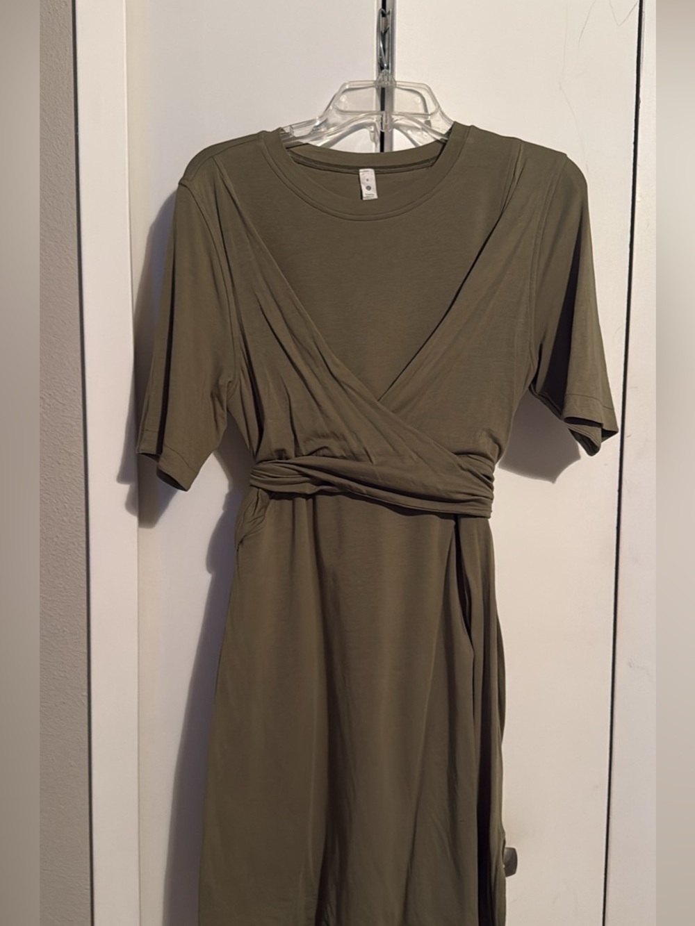 lululemon athletica Olive Wrap-Style Midi Dress